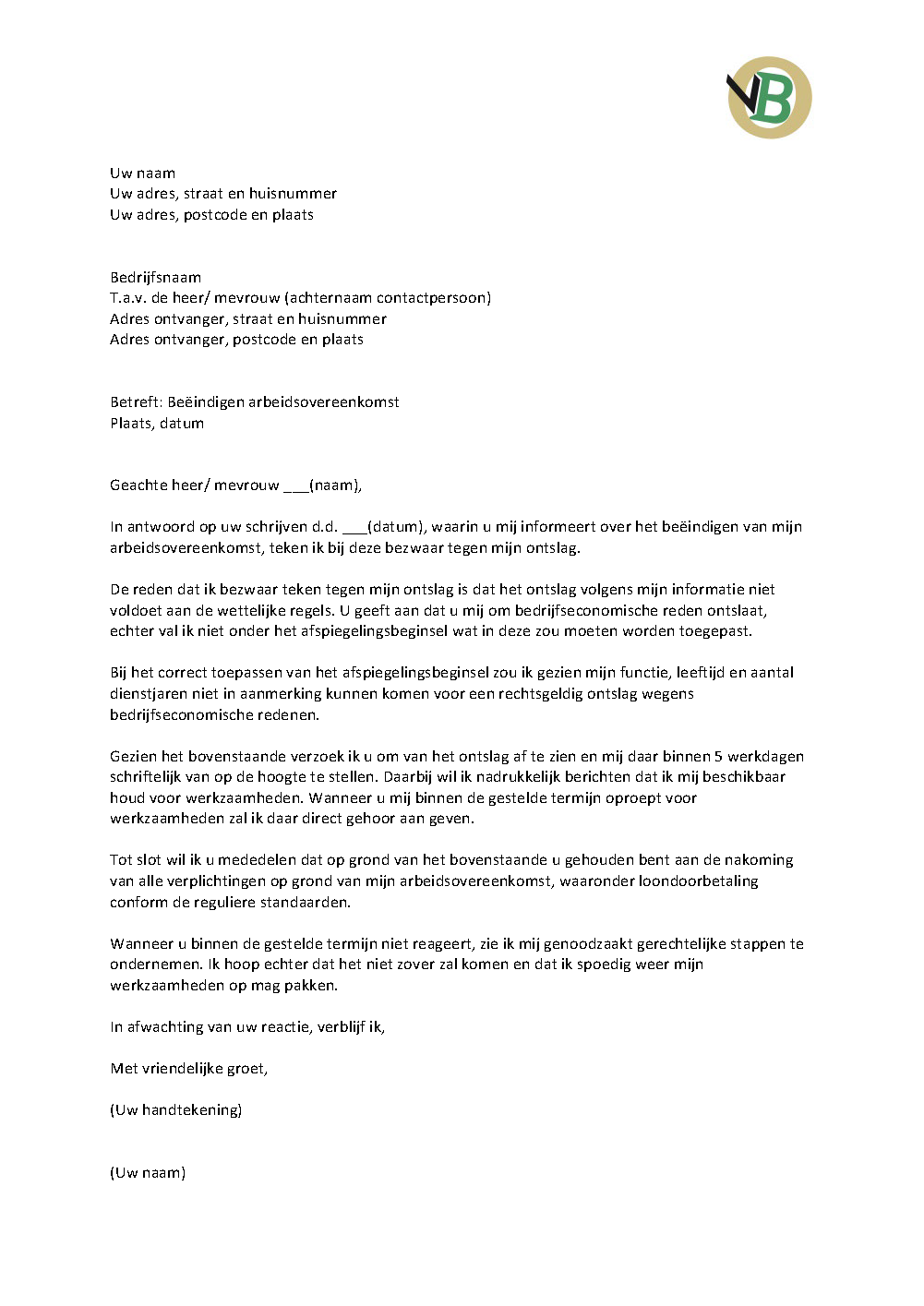 begeleidende-brief-bezwaarschrift-ontslag begeleidende-brief-bezwaarschrift-ontslag