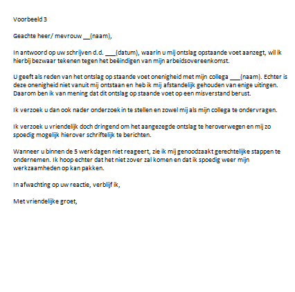 Selbstachtung überspringen Privileg ontslag op staande voet aanvechten