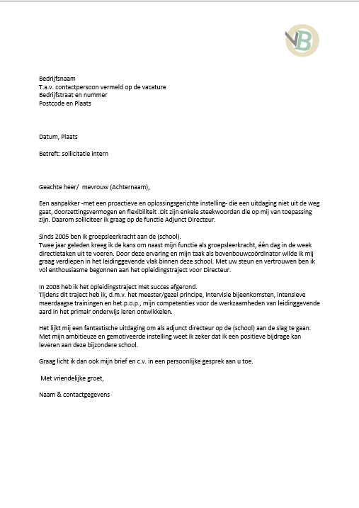 Brief Voorbeeld