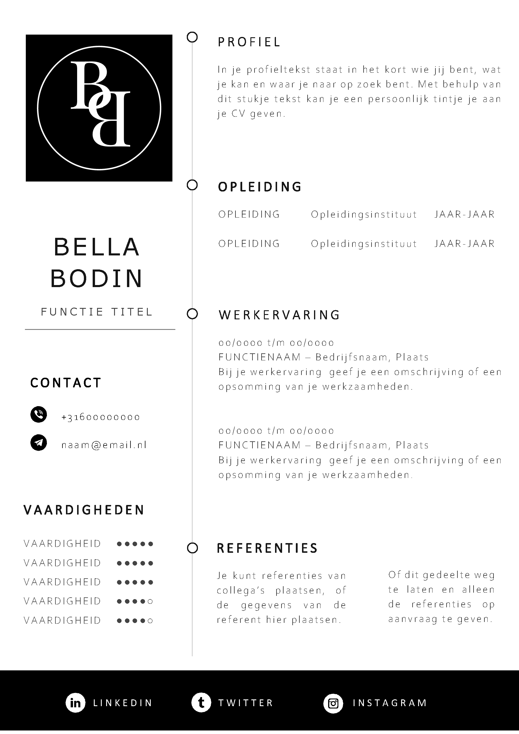 Gratis cv template 6