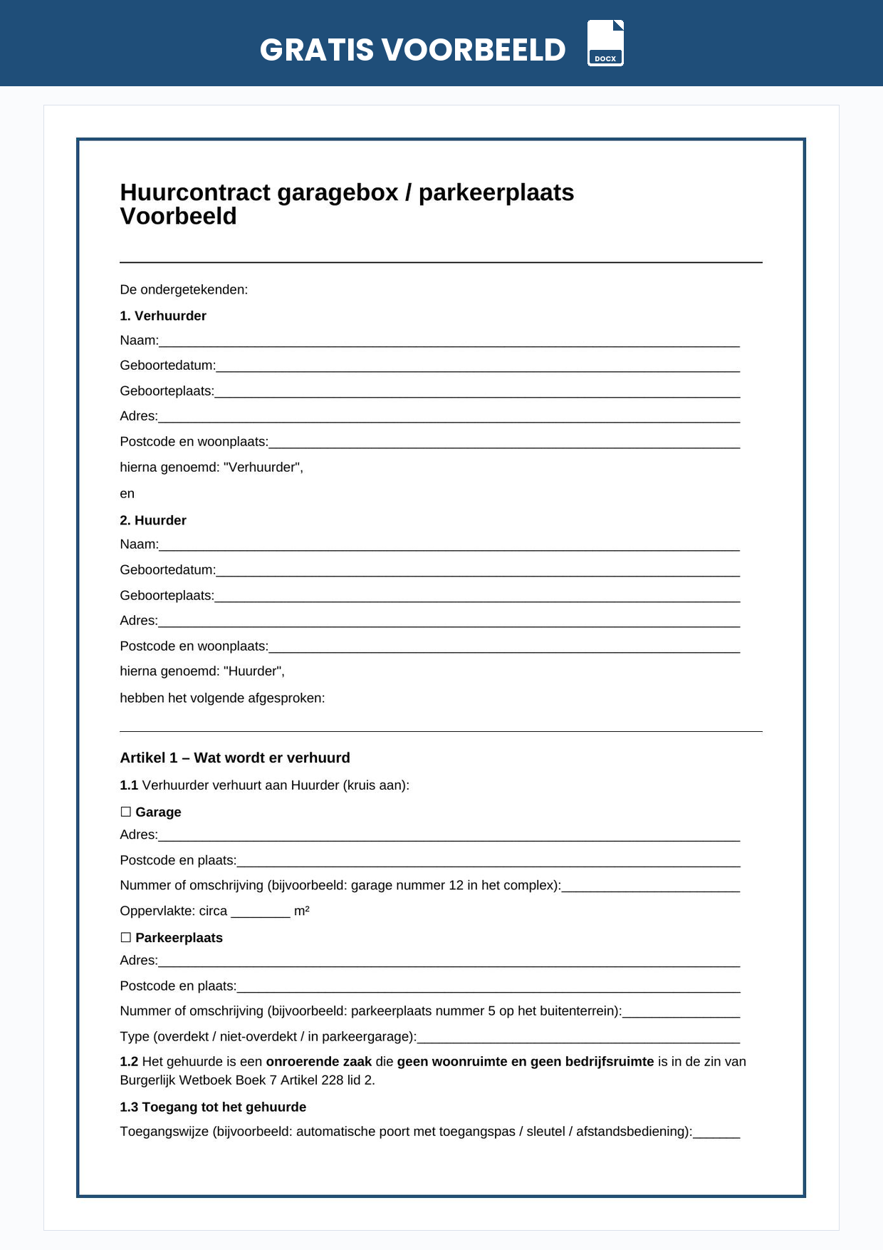 huurcontract-garagebox-parkeerplaats-voorbeeld-word