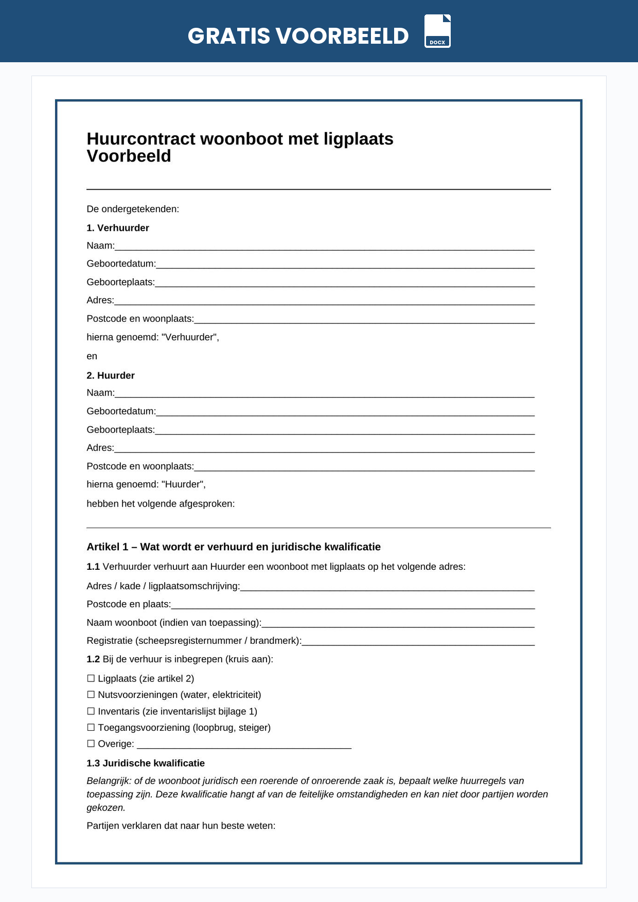 huurcontract-woonboot-ligplaats-voorbeeld-word