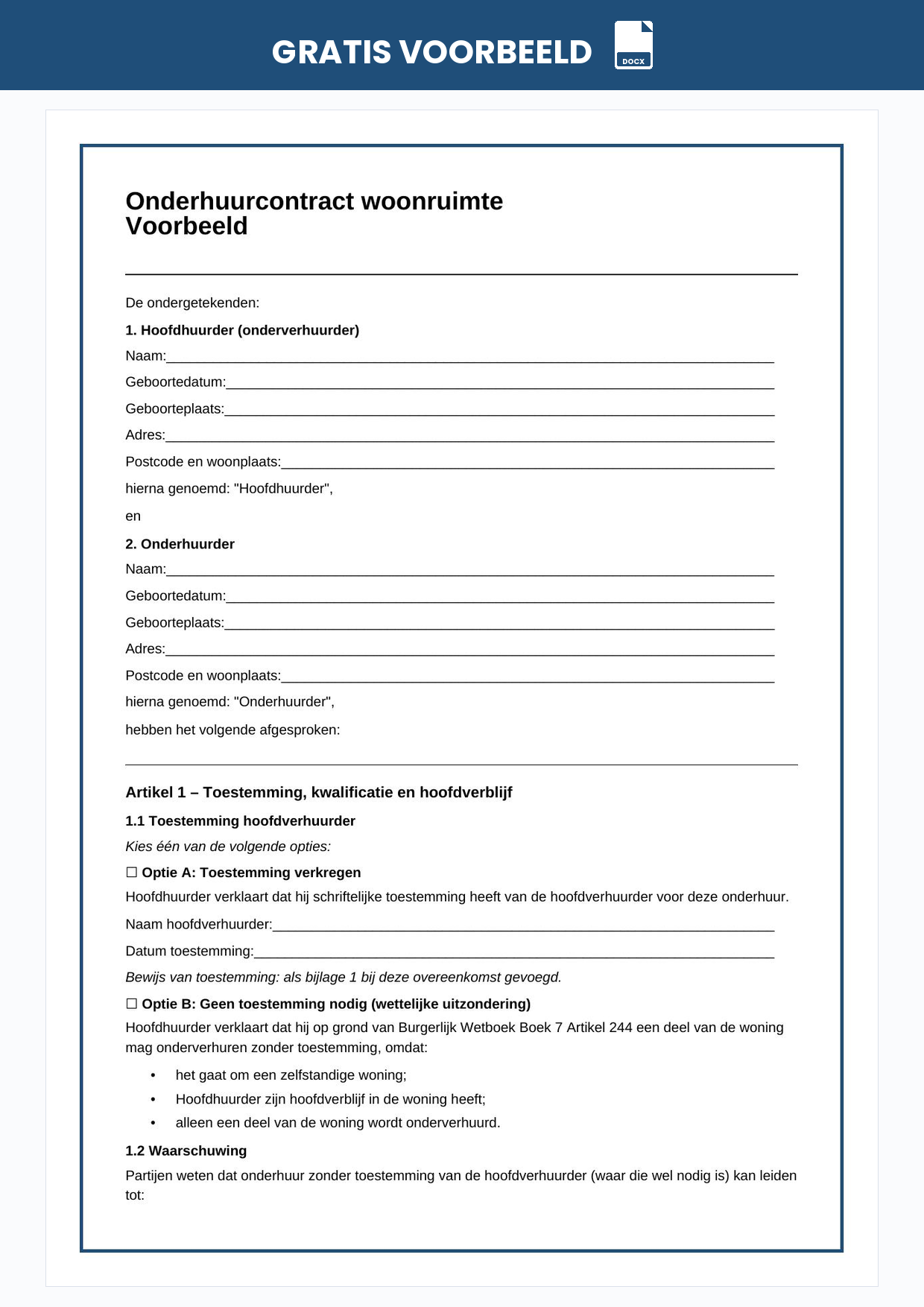onderhuurcontract-woonruimte-voorbeeld-word