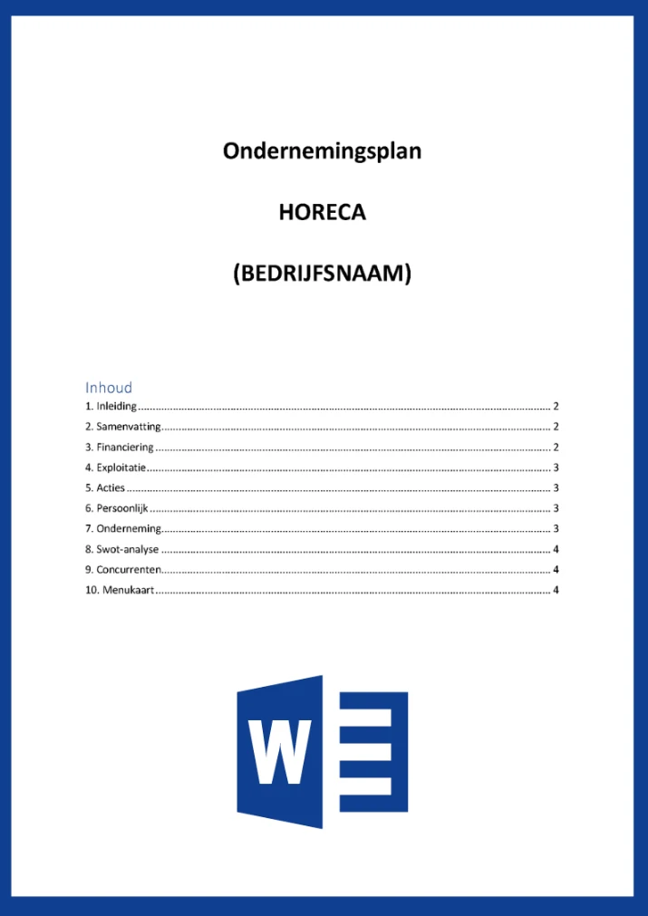 ondernemingsplan-horeca-voorbeeld ondernemingsplan-horeca-voorbeeld