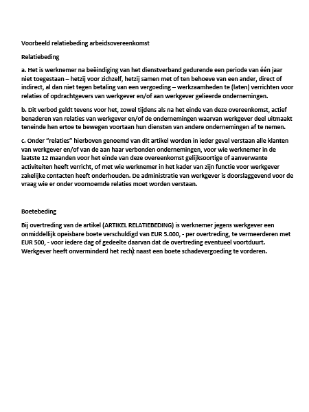 relatiebeding